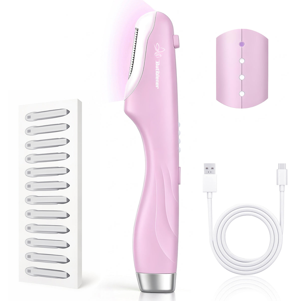 Sonic Precision Dermaplaning Tool & Brow Trimmer with LED Light — 3 Speeds