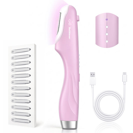 Sonic Precision Dermaplaning Tool & Brow Trimmer with LED Light — 3 Speeds