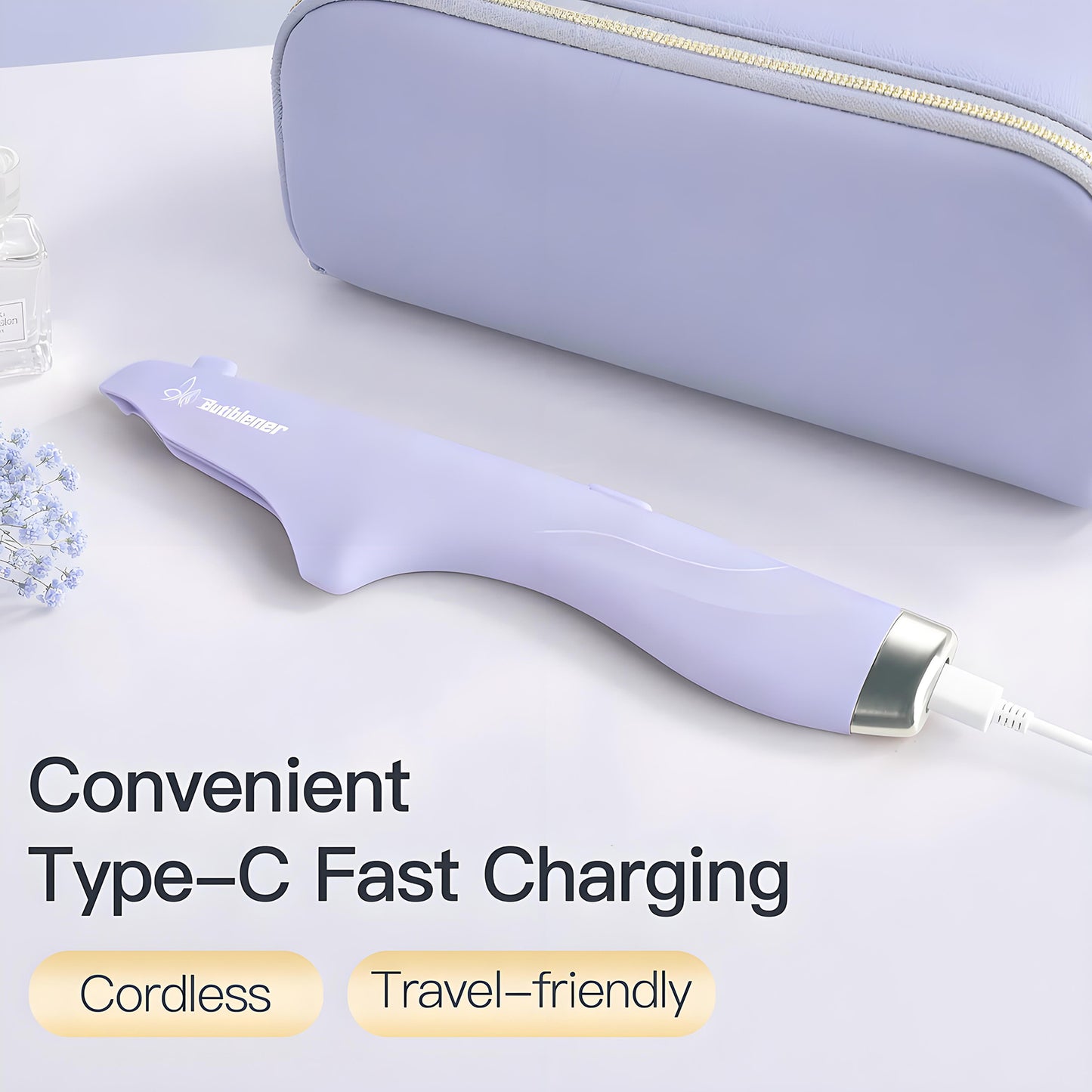 2-in-1 Sonic Dermaplane & Eyebrow Shaper — Facial Exfoliator & Peach Fuzz Remover (Lilac Purple)